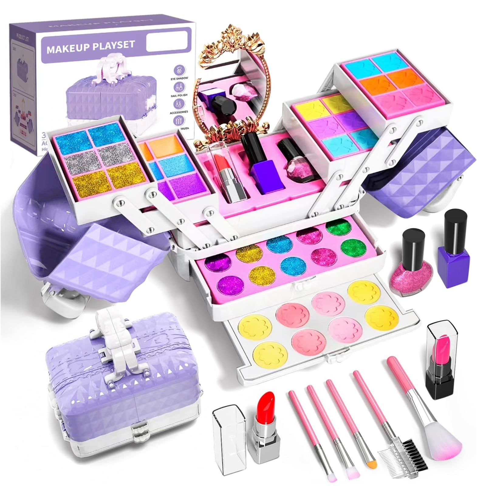 Bobblyfun Набор для макияжа Игрушечный детский косметический набор Подарок для девочек Моющийся детский косметический комод Детская косметичка Коробка для косметики 4 5 6 7 8 9 10 11 12 13 фиолетовый
Bobblyfun Набор для макияжа Игрушечный детский косметический набор Подарок для девочек Моющийся детский косметический комод Детская косметичка Коробка для косметики 4 5 6 7 8 9 10 11 12 13 фиолетовый