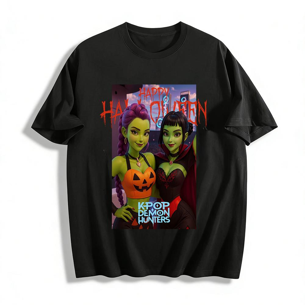 Halloween KPOP Demon Hunters Printed Top Witch Vampire Pumpkin Themed Festival T-Shirt Pure cotton T-shirt XXS
Halloween KPOP Demon Hunters Printed Top Witch Vampire Pumpkin Themed Festival T-Shirt Pure cotton T-shirt XXS
