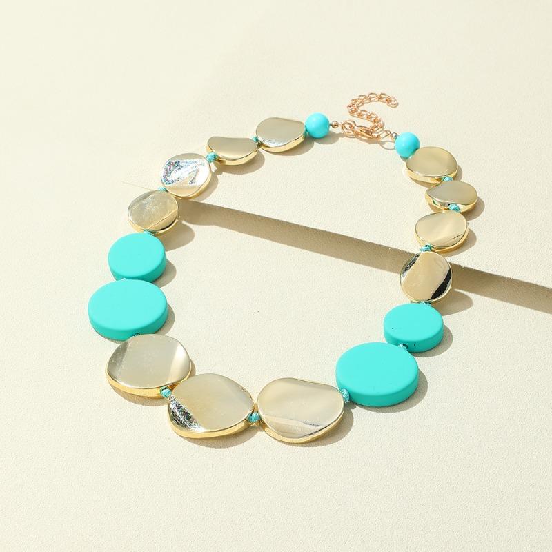 Meier New european and american style women s resin alloy beaded necklace - disc pendant jewelry
Meier New european and american style women s resin alloy beaded necklace - disc pendant jewelry