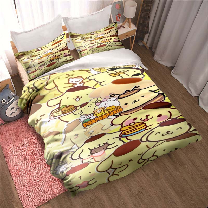 Cartoon character (Pom Pom Purin) printed bedding set duvet cover 1 duvet cover 2 pillowcases adult and children bedding set lux 135x200cm
Cartoon character (Pom Pom Purin) printed bedding set duvet cover 1 duvet cover 2 pillowcases adult and children bedding set lux 135x200cm