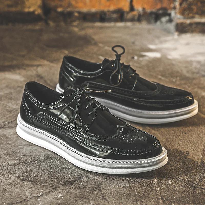 Модная мужская обувь из лакированной кожи, модная обувь дерби булок на шнуровке для свадебной вечеринки, резная обувь броги, черная, белая, плоская обувь 44 чёрный
Модная мужская обувь из лакированной кожи, модная обувь дерби булок на шнуровке для свадебной вечеринки, резная обувь броги, черная, белая, плоская обувь 44 чёрный