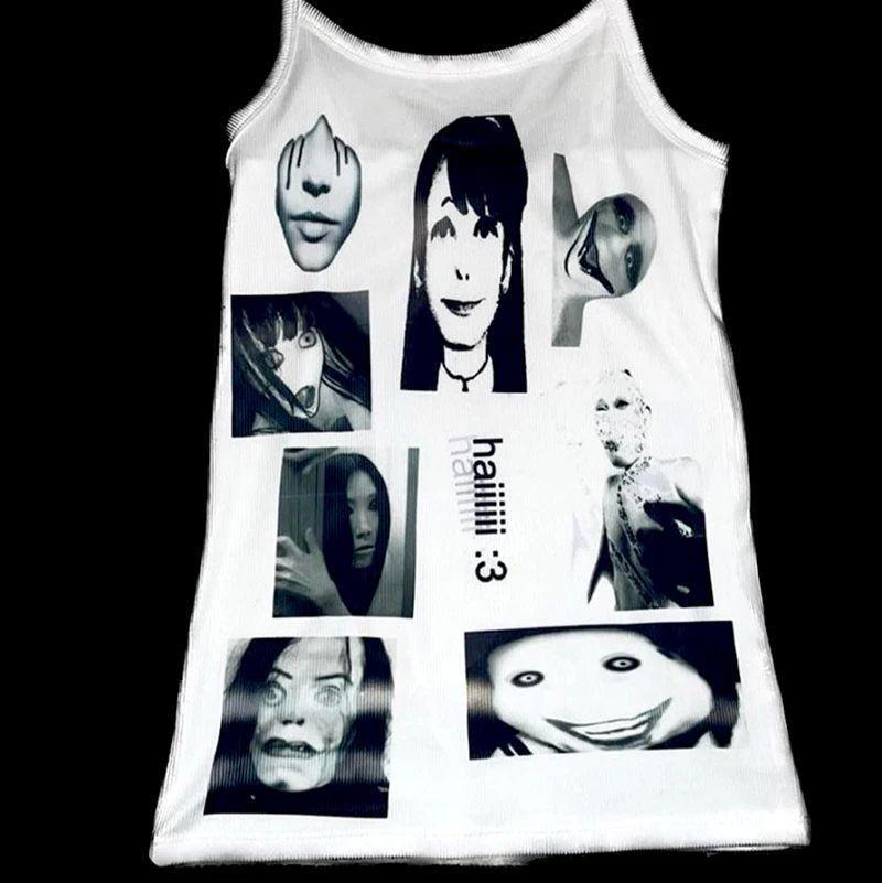 Винтажная готическая футболка Y2K с круглым вырезом для мужчин и женщин: Ретро Свободный Крой с Европейским и Американским Готическим Принтом Large 
Винтажная готическая футболка Y2K с круглым вырезом для мужчин и женщин: Ретро Свободный Крой с Европейским и Американским Готическим Принтом Large