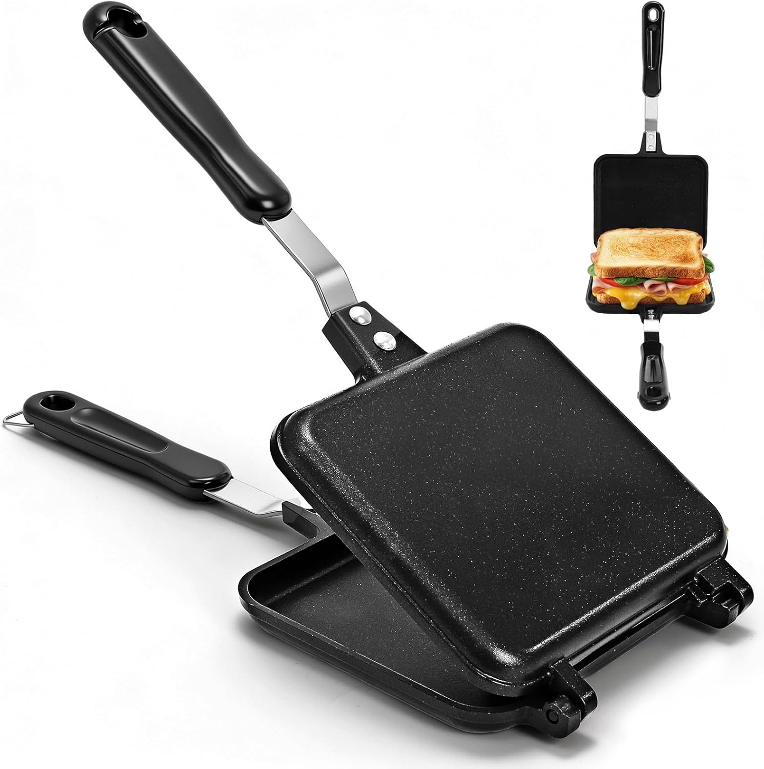 Sandwich Maker, Grilled Sandwich Toaster for Small Bread Pancake, Double Sided Non-Stick Frying Pan, United States
Sandwich Maker, Grilled Sandwich Toaster for Small Bread Pancake, Double Sided Non-Stick Frying Pan, United States