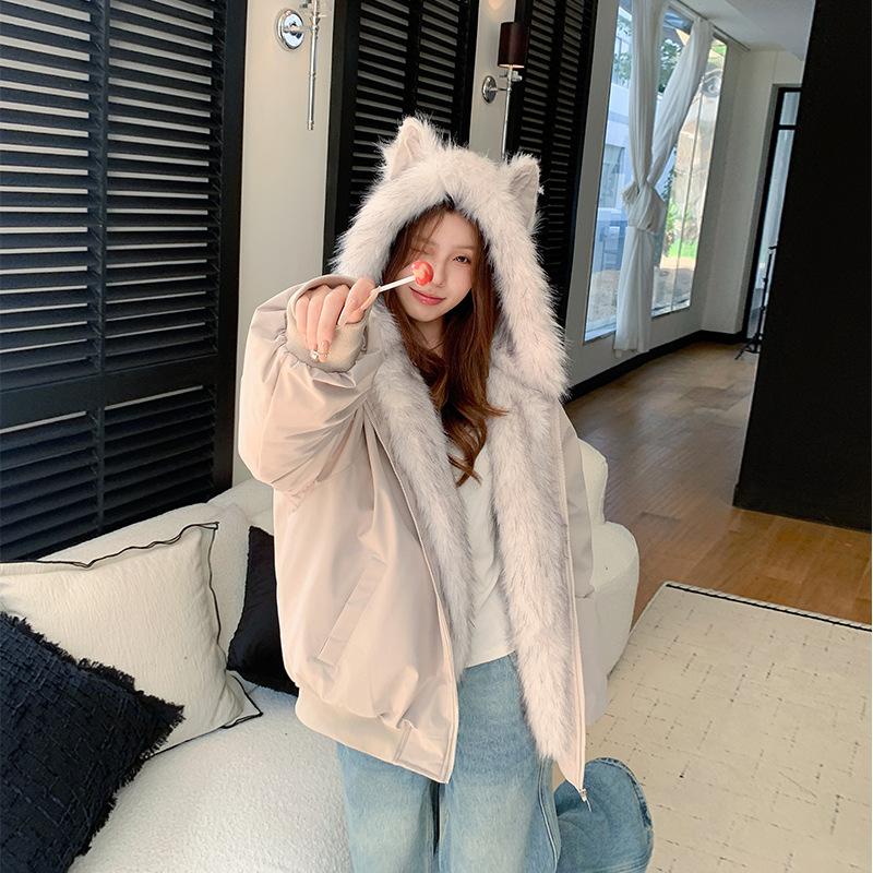 Осеннее пальто из искусственного меха свободного кроя для женщин Y2k с меховым воротником и капюшоном, в корейском стиле, парки Харадзюку, повседневная верхняя одежда, куртки с хлопковой подкладкой XS
Осеннее пальто из искусственного меха свободного кроя для женщин Y2k с меховым воротником и капюшоном, в корейском стиле, парки Харадзюку, повседневная верхняя одежда, куртки с хлопковой подкладкой XS