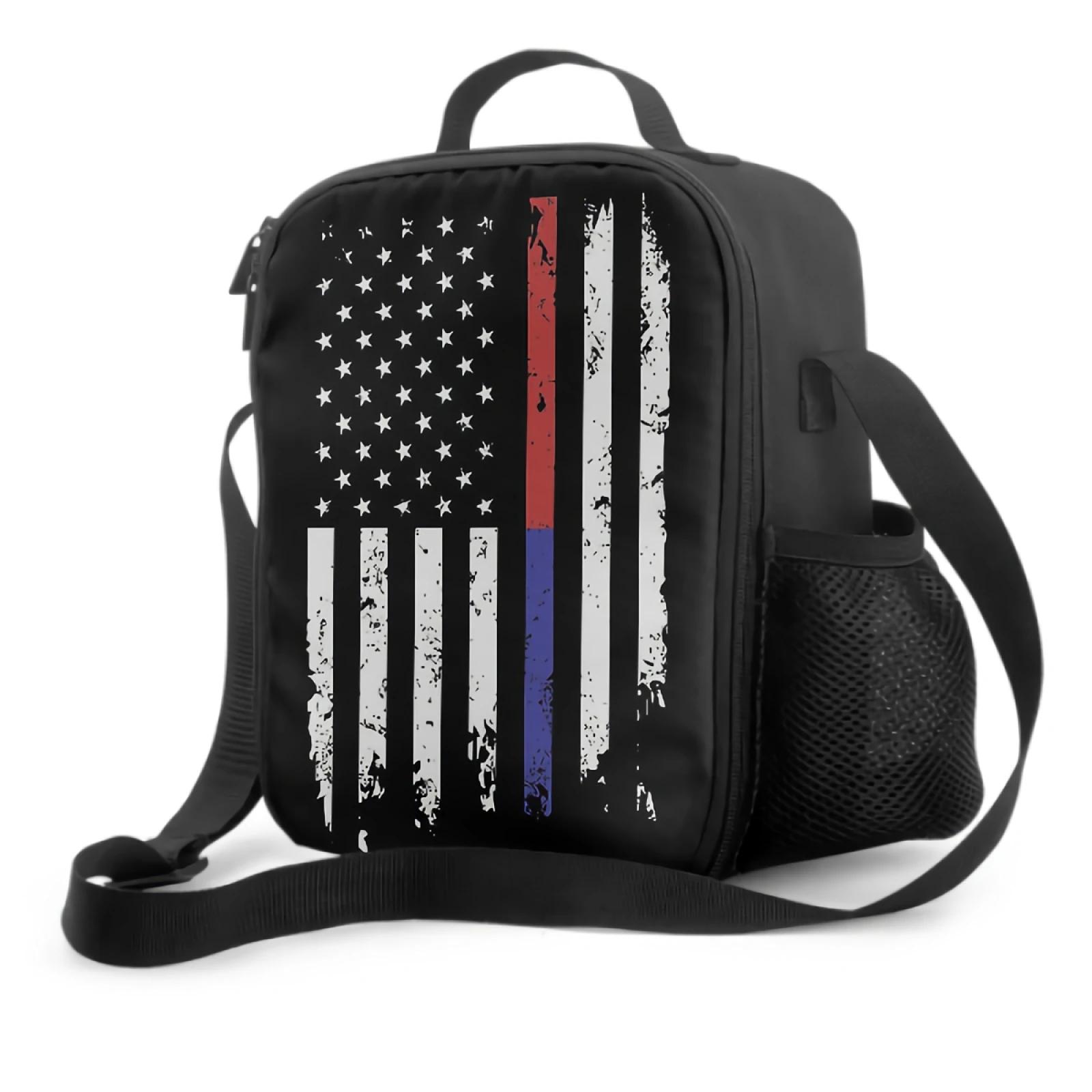 Thin Blue Line American Flag Lunch Bag with Adjustable Shoulder Strap Outdoor Insulated Lunch Box Cooler Thermal Lunch Tote Bag 26.5x20x11.5CM бежевый
Thin Blue Line American Flag Lunch Bag with Adjustable Shoulder Strap Outdoor Insulated Lunch Box Cooler Thermal Lunch Tote Bag 26.5x20x11.5CM бежевый