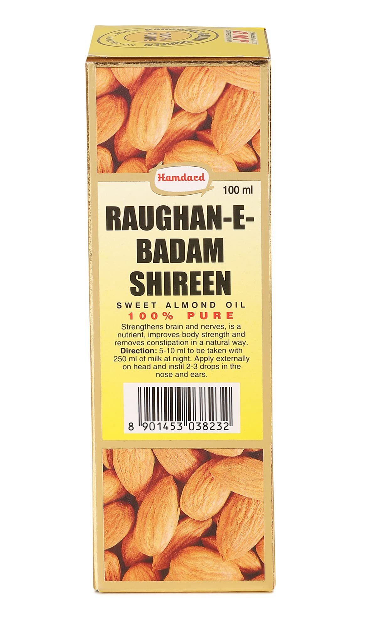 Hamdard RAUGHAN-E-BADAM SHIREEN Солодка мигдальна олія для тіла, шкіри та волосся | 100 мл | Натуральна мигдальна олія | Допомагає покращити пам ять | Допомагає полегшити запор
Hamdard RAUGHAN-E-BADAM SHIREEN Солодка мигдальна олія для тіла, шкіри та волосся | 100 мл | Натуральна мигдальна олія | Допомагає покращити пам ять | Допомагає полегшити запор