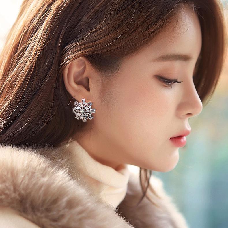 T Zircon Snowflake Stud Earrings - 925 Silver, Hypoallergenic, Versatile, Elegant Design for Women
T Zircon Snowflake Stud Earrings - 925 Silver, Hypoallergenic, Versatile, Elegant Design for Women