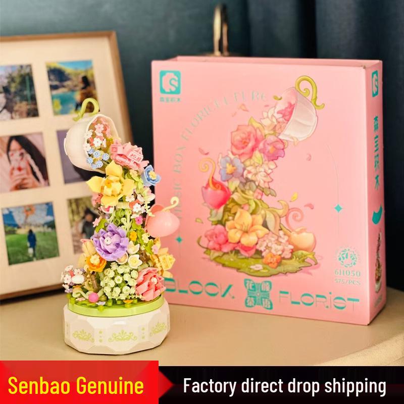 Senbao 611050 Building Blocks Flower Language Tea Music Box Gift for Girlfriend - Valentine s Day Assembled Bouquet Blocks
Senbao 611050 Building Blocks Flower Language Tea Music Box Gift for Girlfriend - Valentine s Day Assembled Bouquet Blocks