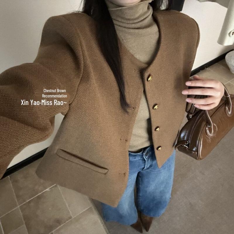 2025 Fragrant Style Round Neck Short Jacket for Spring and Autumn M коричневый/каштановый
2025 Fragrant Style Round Neck Short Jacket for Spring and Autumn M коричневый/каштановый