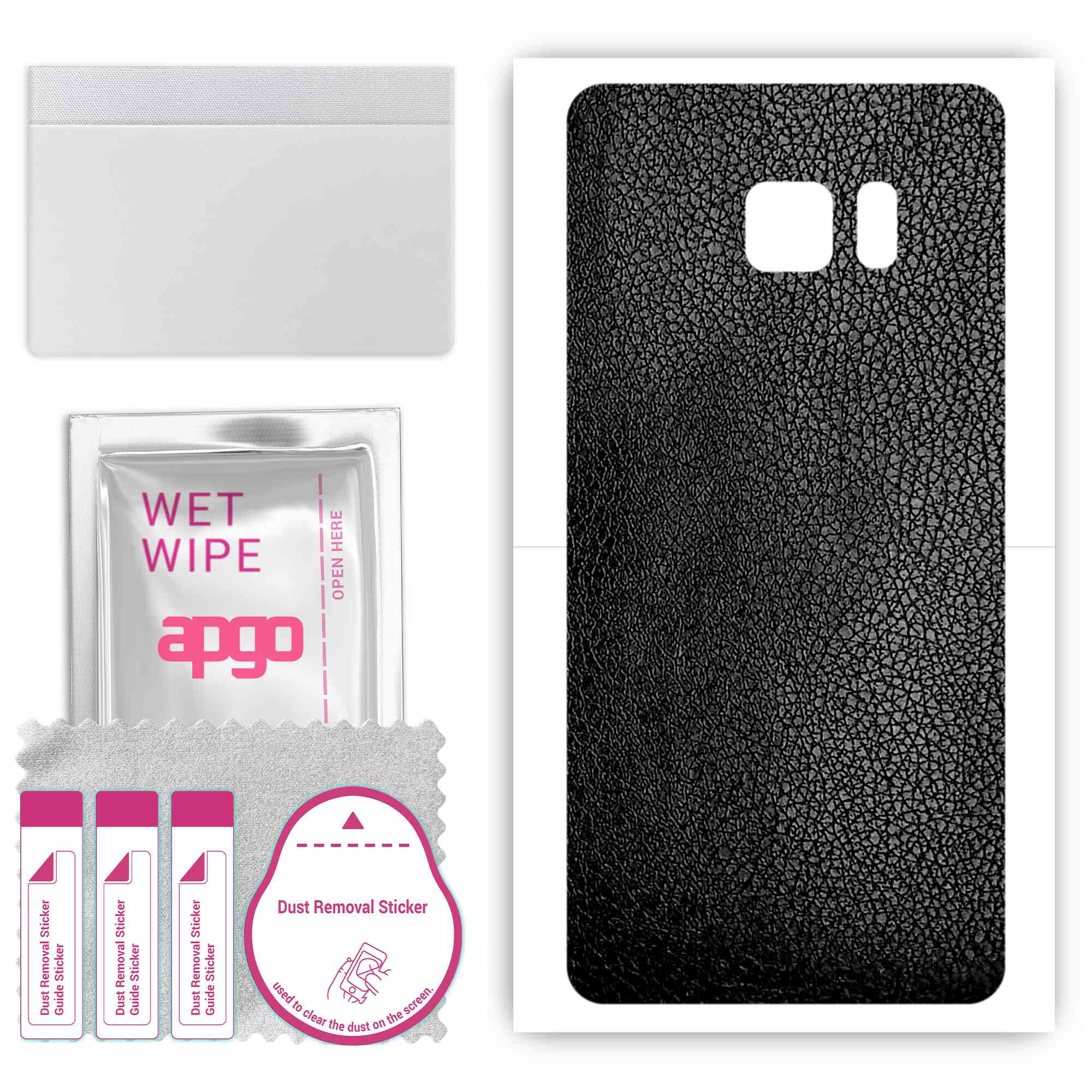 apgo Protective Skin Sticker for the back compatible with Samsung Galaxy Note 7, Wrap Film, Foil, Vinyl - Pattern Black Leather
apgo Protective Skin Sticker for the back compatible with Samsung Galaxy Note 7, Wrap Film, Foil, Vinyl - Pattern Black Leather