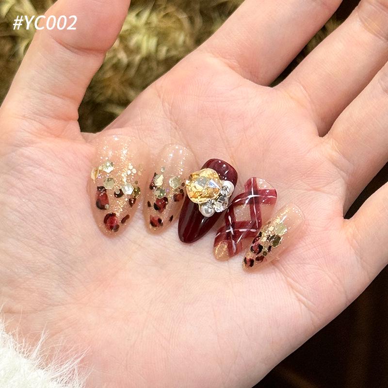 Chunshan Bestseller Leopard Print Almond Nails: Handcrafted, Mottled Diamonds, Whitening, Boutique Style Medium M
Chunshan Bestseller Leopard Print Almond Nails: Handcrafted, Mottled Diamonds, Whitening, Boutique Style Medium M