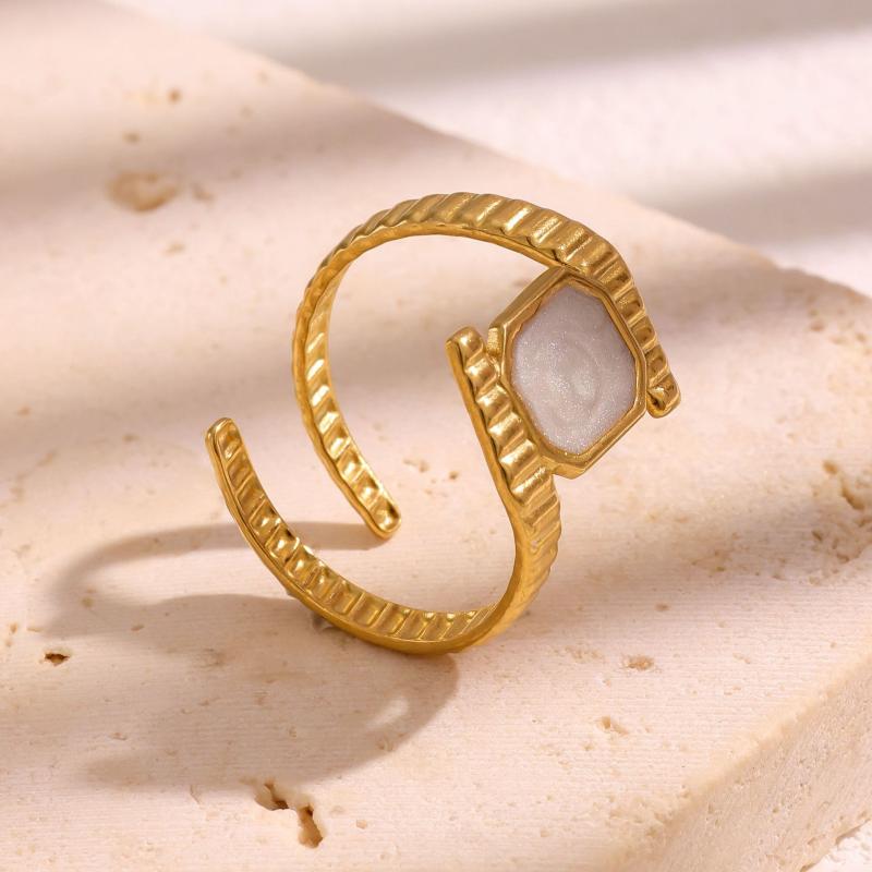 Stainless Steel Wave Ring Unisex Geometric Drip Oil Minimalist Open Adjustable Ring Delicate Stylish Anniversary Zircon Gifts
Stainless Steel Wave Ring Unisex Geometric Drip Oil Minimalist Open Adjustable Ring Delicate Stylish Anniversary Zircon Gifts