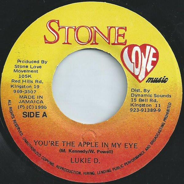 7inch Record LUKIE D. Youre The Apple In My Eye NONE STONE LOVE MUS 1996 Jamaica Reggae Ska Dub Used
7inch Record LUKIE D. Youre The Apple In My Eye NONE STONE LOVE MUS 1996 Jamaica Reggae Ska Dub Used