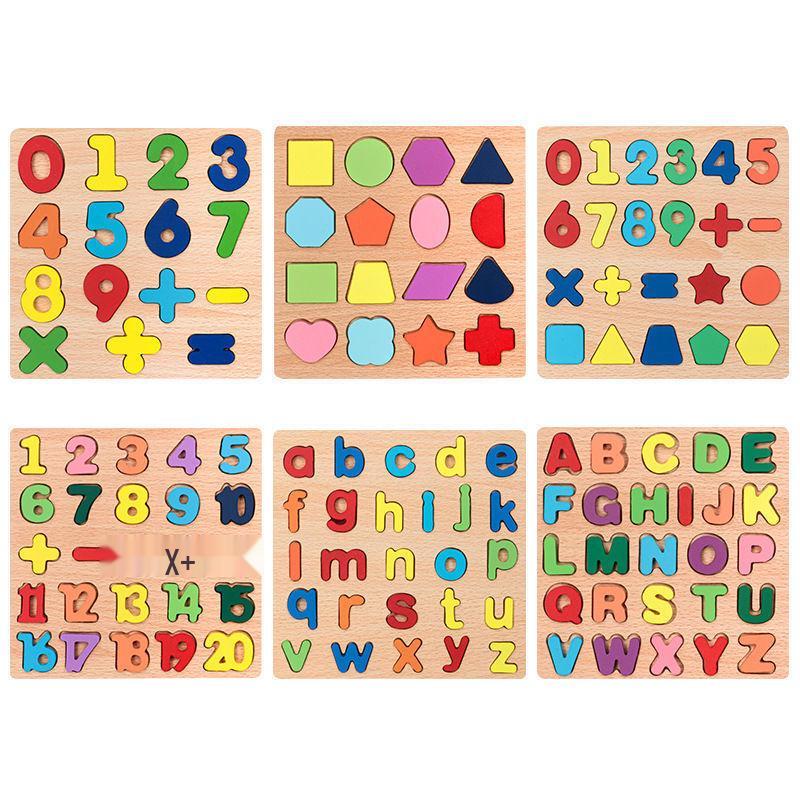 Wooden Educational Building Blocks for Kids: Letters, Numbers, Shapes, Colors, Cognitive Puzzle Board
Wooden Educational Building Blocks for Kids: Letters, Numbers, Shapes, Colors, Cognitive Puzzle Board