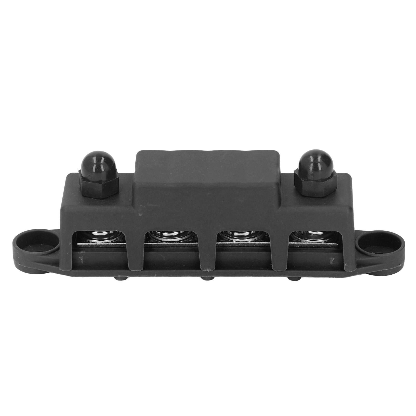 4 Position Bus Bar M10 Studs Power Distribution Block for Automobile RV Yacht 48VDC 250A Black 
4 Position Bus Bar M10 Studs Power Distribution Block for Automobile RV Yacht 48VDC 250A Black