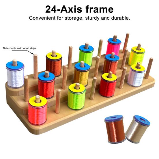 Fly Tying Thread Spool Stand Sturdy Construction Compact Design Multi-purpose Wooden Spools Thread Holder Organizer колір старого дерева
Fly Tying Thread Spool Stand Sturdy Construction Compact Design Multi-purpose Wooden Spools Thread Holder Organizer колір старого дерева