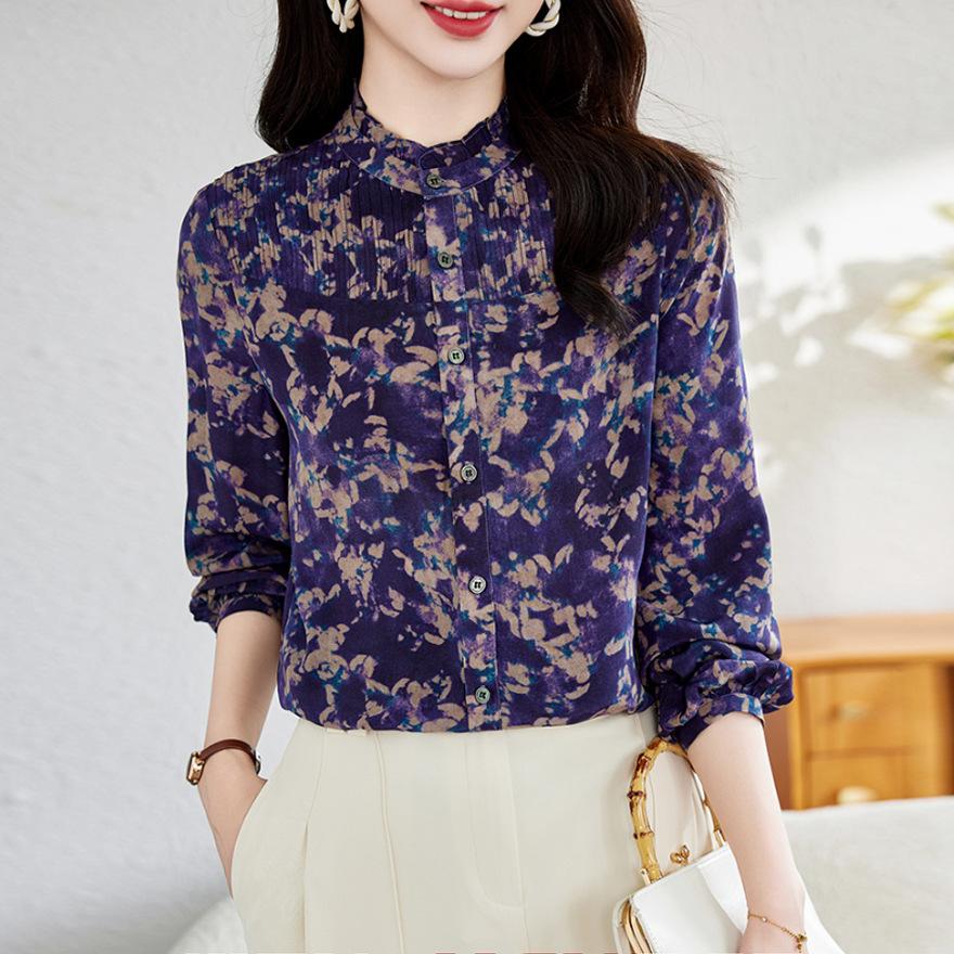 Модная принтованная блузка из двойного крепа из шелка, женская блузка с длинным рукавом и кружевным воротником, весенний новый топ из шелка тутового дерева с эффектом омоложения 2XL
Модная принтованная блузка из двойного крепа из шелка, женская блузка с длинным рукавом и кружевным воротником, весенний новый топ из шелка тутового дерева с эффектом омоложения 2XL