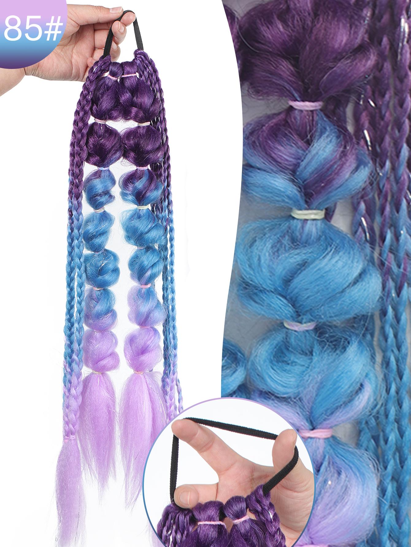 Синтетические мишурные цветные плетеные волосы для наращивания волос «конский хвост» радужного цвета косички «конский хвост» с резинкой для девочек
Синтетические мишурные цветные плетеные волосы для наращивания волос «конский хвост» радужного цвета косички «конский хвост» с резинкой для девочек