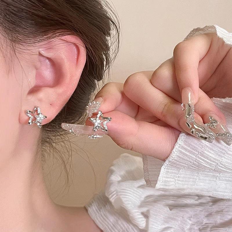 Geometric Zircon Star Stud Earrings for Women Fine Jewelry Light Luxury Allergy Minimalist Accessories срібний
Geometric Zircon Star Stud Earrings for Women Fine Jewelry Light Luxury Allergy Minimalist Accessories срібний
