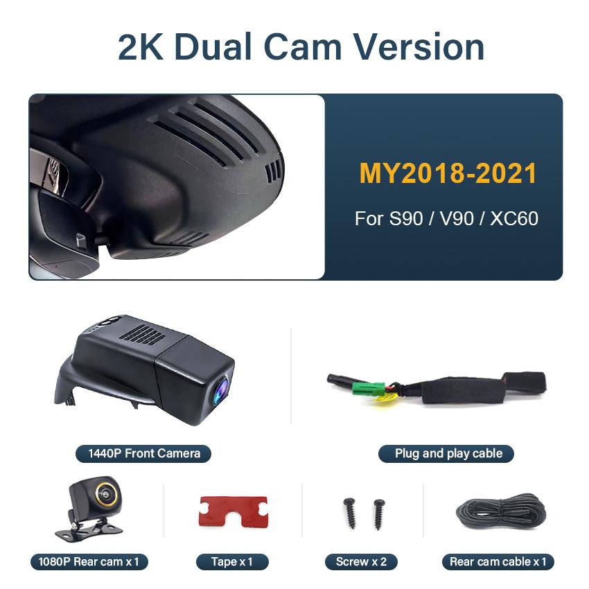 Реєстратор 4K для VOLVO XC60 S90 V90 2018 2019 2020 2025 2025 2025 2025, Автомобільний відеореєстратор Plug and Play Відеореєстратор з відеореєстратором With 128G TF Card
Реєстратор 4K для VOLVO XC60 S90 V90 2018 2019 2020 2025 2025 2025 2025, Автомобільний відеореєстратор Plug and Play Відеореєстратор з відеореєстратором With 128G TF Card
