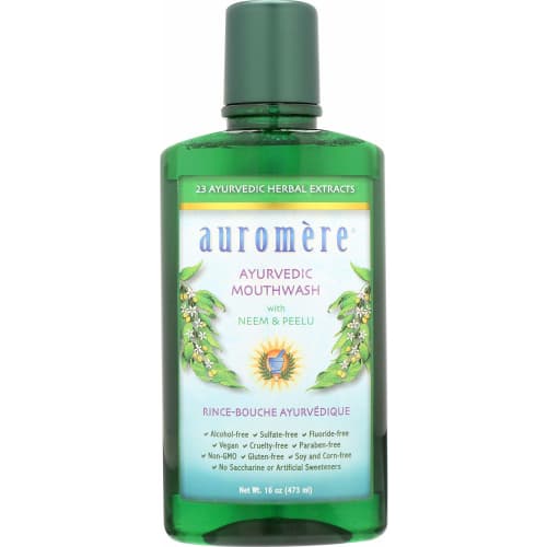 Auromere, Ayurvedic Mouthwash with Neem & Peelu, Alcohol-Free, 16 oz (473 ml)
Auromere, Ayurvedic Mouthwash with Neem & Peelu, Alcohol-Free, 16 oz (473 ml)