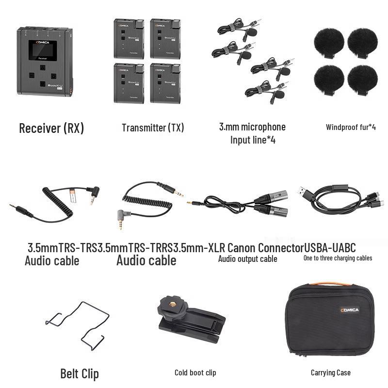 COMICA BOOMX-UQUA 4-in-1 Wireless Lavalier Microphone for Camera & Short Video
COMICA BOOMX-UQUA 4-in-1 Wireless Lavalier Microphone for Camera & Short Video