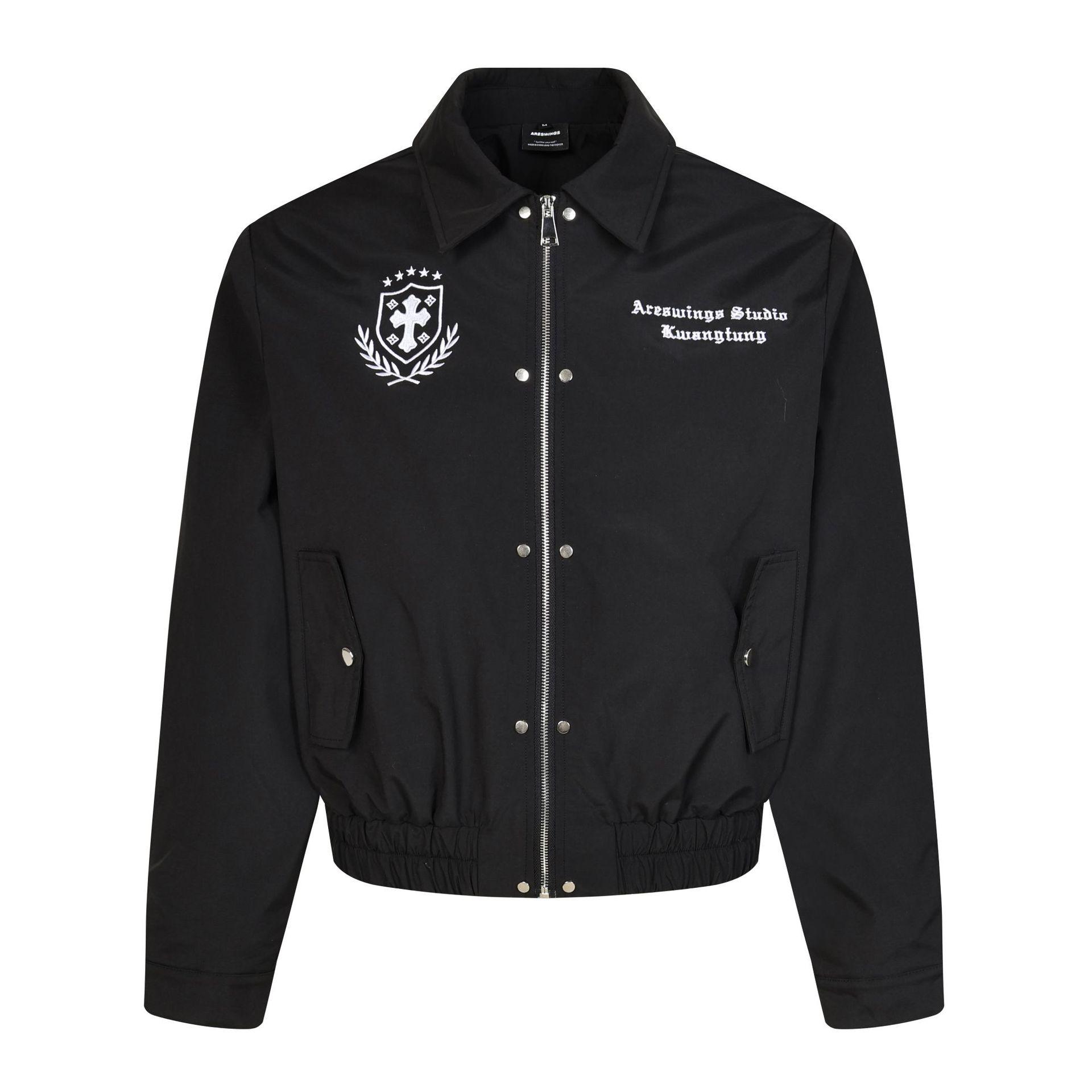ARES Spring Retro Navy Lapel Jacket with Warhorse Embroidery for Men Large чорний
ARES Spring Retro Navy Lapel Jacket with Warhorse Embroidery for Men Large чорний