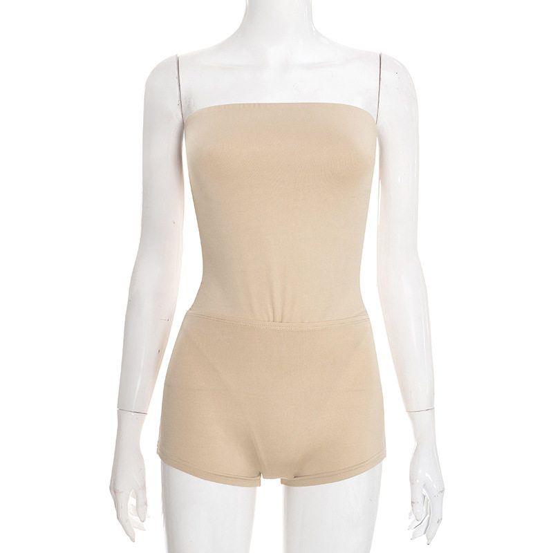 Y25St545 European and American Cross-Border New Style Solid Color Collarless Sleeveless Tight-Fitting Sexy Hottie Tube Top Jumpsuit Set Apricot color S
Y25St545 European and American Cross-Border New Style Solid Color Collarless Sleeveless Tight-Fitting Sexy Hottie Tube Top Jumpsuit Set Apricot color S