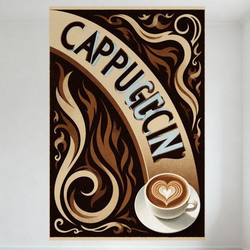 Vintage Cappuccino Metal Tin Sign - Light Blue Arched Text Dark Blue Outline, Coffee Steam Art Background, Heart Latte Art Ceram 20x30cm(7.8x11.8inch)
Vintage Cappuccino Metal Tin Sign - Light Blue Arched Text Dark Blue Outline, Coffee Steam Art Background, Heart Latte Art Ceram 20x30cm(7.8x11.8inch)
