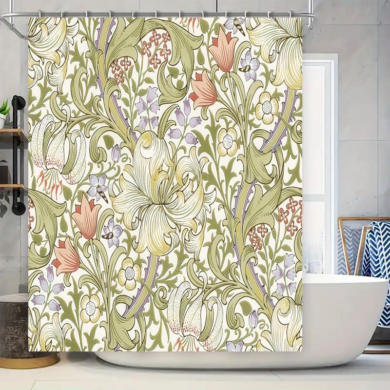 Vintage Floral Pattern Shower Curtain Waterproof Bathroom Decor For Home Bathrooms White/Green/Pink/Blue Set (180X180Cm) W60H190(CM)-1 Pcs
Vintage Floral Pattern Shower Curtain Waterproof Bathroom Decor For Home Bathrooms White/Green/Pink/Blue Set (180X180Cm) W60H190(CM)-1 Pcs
