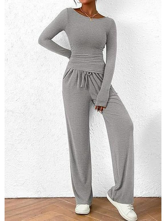 Asymmetrical Long-Sleeve T-Shirt & Wide-Leg Pants Casual Loungewear Set 2025 Autumn Collection S серый
Asymmetrical Long-Sleeve T-Shirt & Wide-Leg Pants Casual Loungewear Set 2025 Autumn Collection S серый