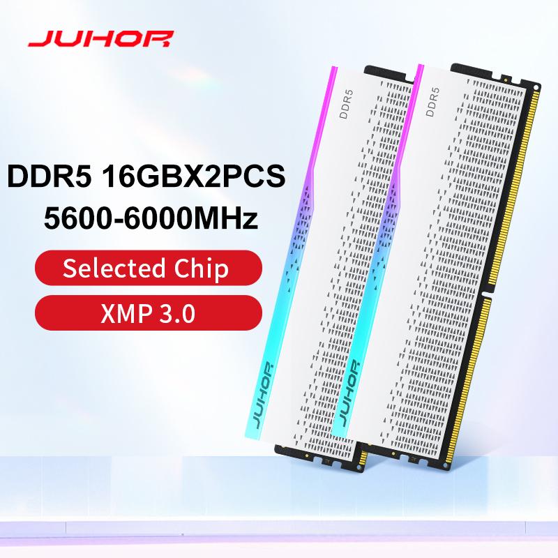 JUHOR Desktop Memory RGB DDR5 16GBX2 6000MHz 5600MHz Dimm Високошвидкісна пам ять Ram DDR5 16GB 5600X2PCS
JUHOR Desktop Memory RGB DDR5 16GBX2 6000MHz 5600MHz Dimm Високошвидкісна пам ять Ram DDR5 16GB 5600X2PCS