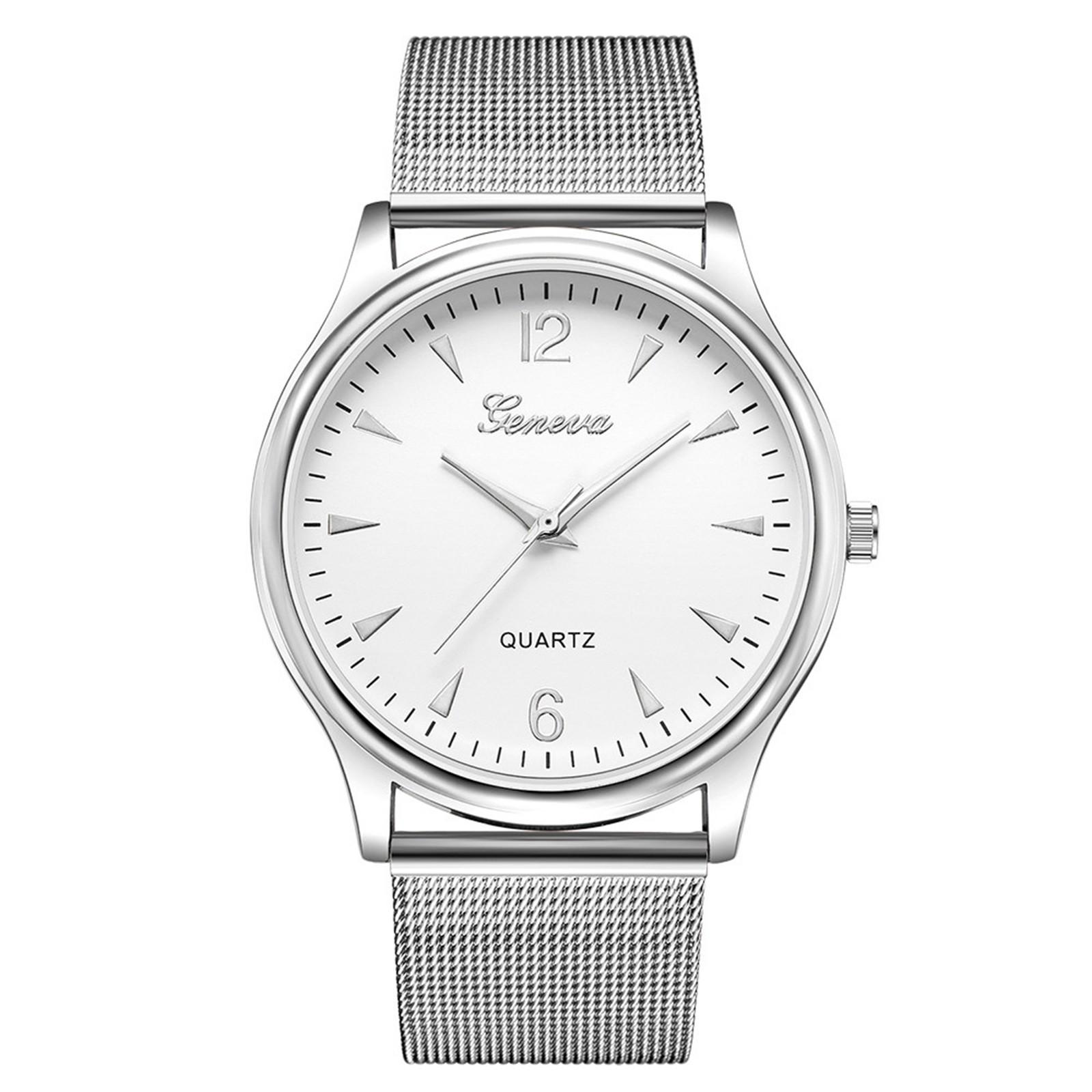 Роскошные модные часы из нержавеющей стали с сетчатым поясом, мужские кварцевые часы с календарем One Size серебряный
Роскошные модные часы из нержавеющей стали с сетчатым поясом, мужские кварцевые часы с календарем One Size серебряный