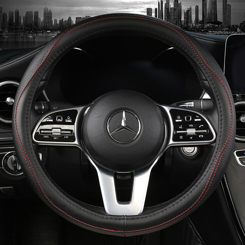 Wheel Cover New Style Genuine Leather All-Season Universal Steering Wheel Cover Cowhide Non-Slip Wear-Resistant Handle Cover O-Shaped D-Shaped Blackish red
Wheel Cover New Style Genuine Leather All-Season Universal Steering Wheel Cover Cowhide Non-Slip Wear-Resistant Handle Cover O-Shaped D-Shaped Blackish red