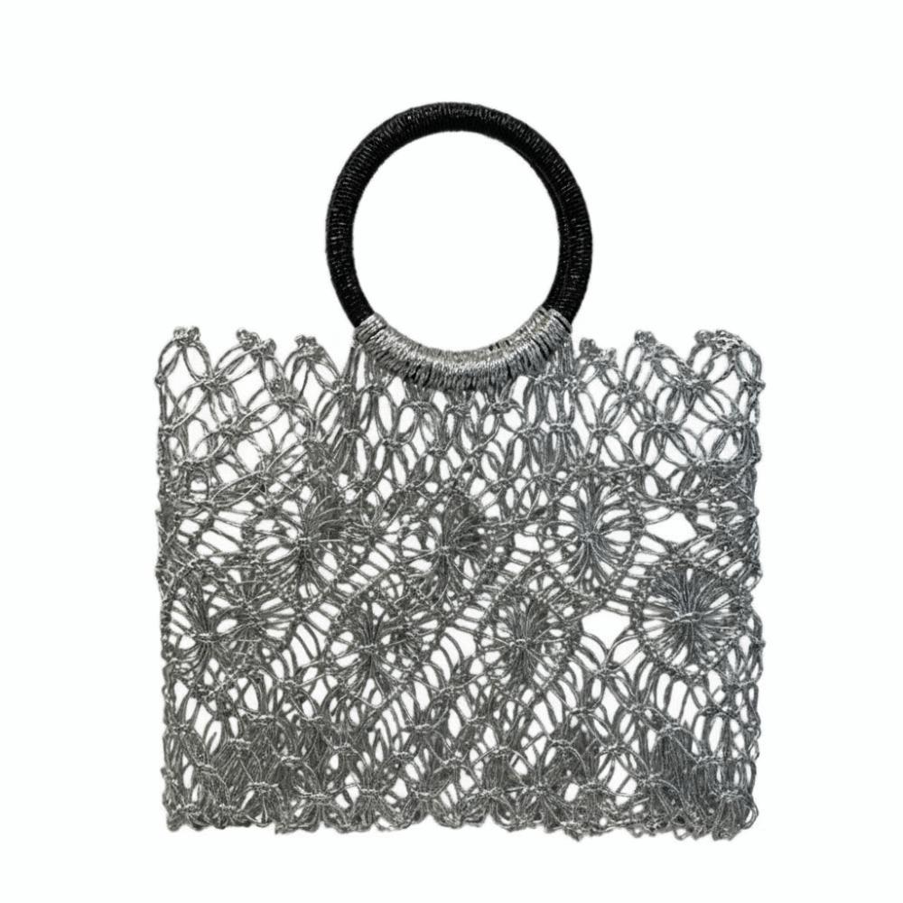 Large Capacity Top-handle Bag Woven Round Beach Bag Eco-friendly Hollow-out Woven Handbag Holiday Sliver No Lining
Large Capacity Top-handle Bag Woven Round Beach Bag Eco-friendly Hollow-out Woven Handbag Holiday Sliver No Lining