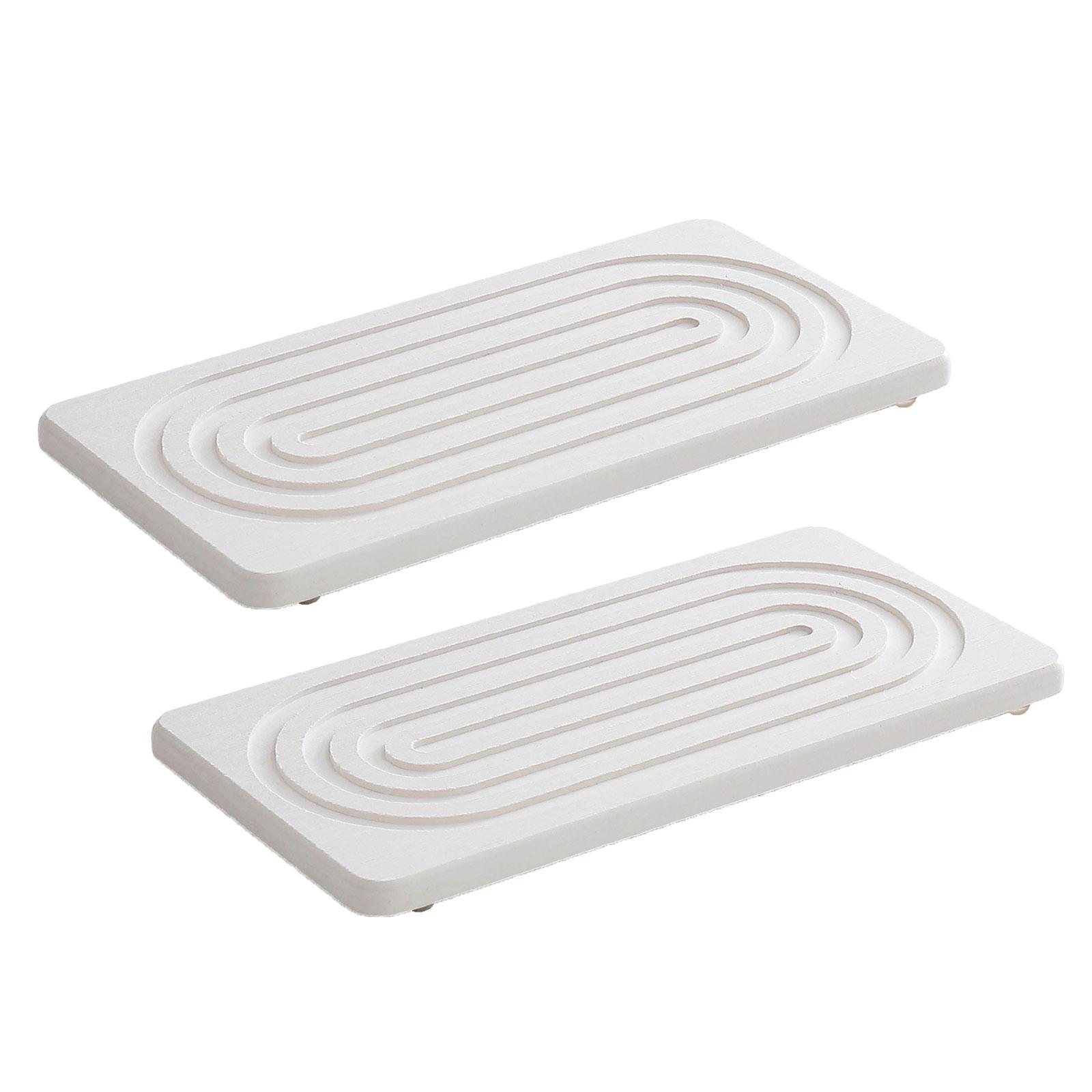 Pair Of Contemporary Simple Natural Water Absorbing Stone Trays Bathroom Shelf Grip Base For Liquid Soap Cosmetics
Pair Of Contemporary Simple Natural Water Absorbing Stone Trays Bathroom Shelf Grip Base For Liquid Soap Cosmetics