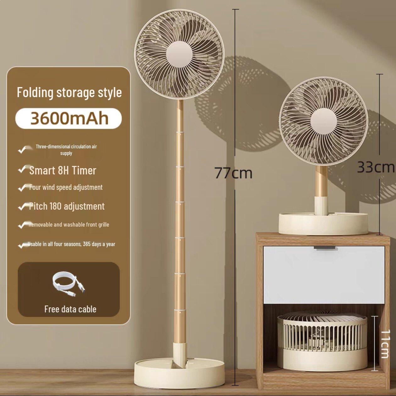 Portable Rechargeable Telescopic Floor Fan: Silent, Oscillating, and Compact for Home or Office Use
Portable Rechargeable Telescopic Floor Fan: Silent, Oscillating, and Compact for Home or Office Use