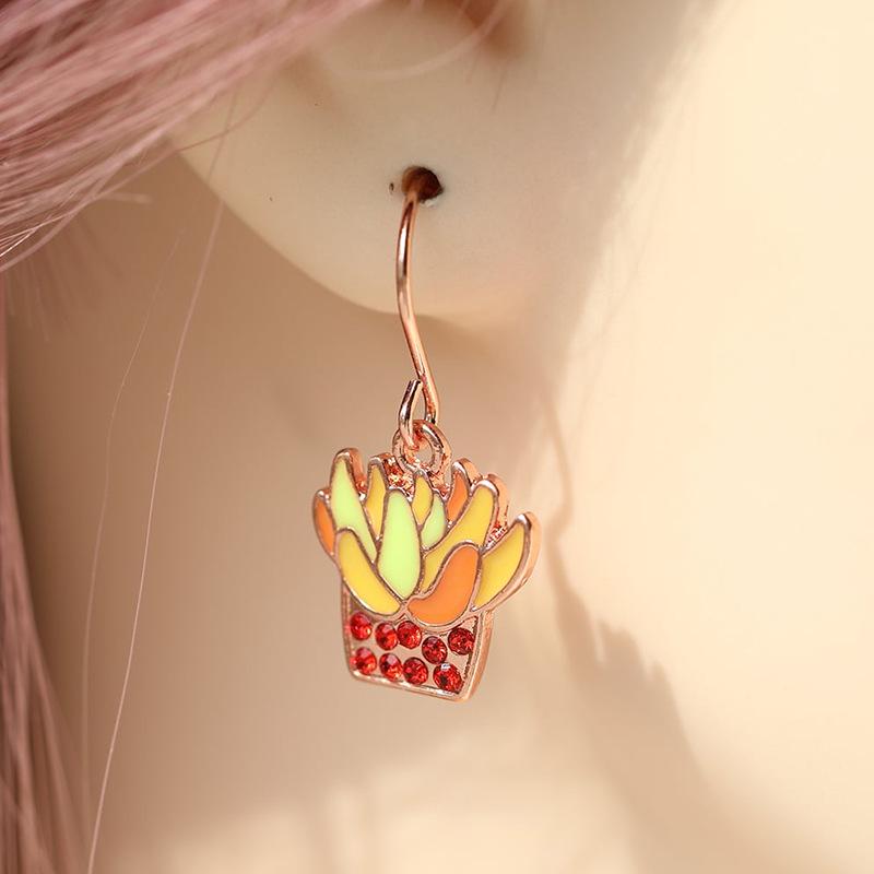 Principal Design Rose Gold Cloisonné Enamel Flower Basket Earrings with Sparkling Diamonds - Exquisite Versatile Jewelry. No Size
Principal Design Rose Gold Cloisonné Enamel Flower Basket Earrings with Sparkling Diamonds - Exquisite Versatile Jewelry. No Size