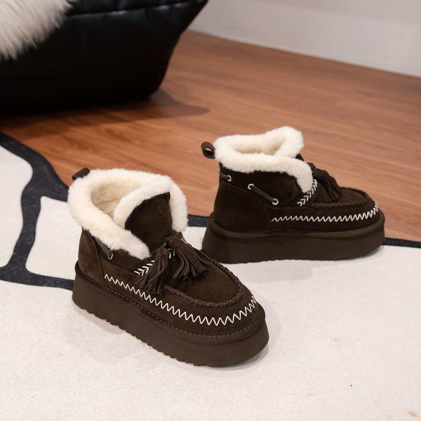 Ethnic style snow boots thickened wool Longfeng fringed lazy shoes warm non-slip belt buckle short cotton boots 40
Ethnic style snow boots thickened wool Longfeng fringed lazy shoes warm non-slip belt buckle short cotton boots 40