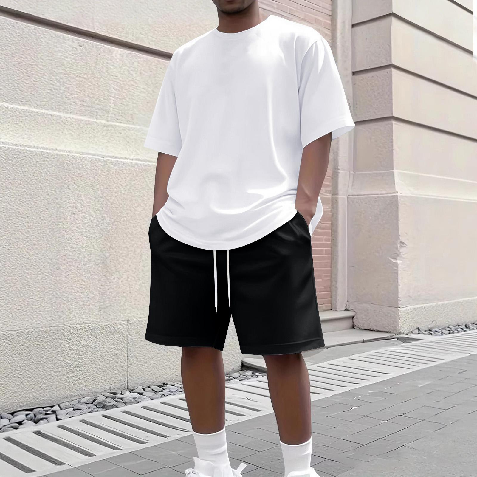 Men s Summer Casual 2-Piece Outfit Round Men s Neck Short Sleeve Tee Shorts Set XL білий
Men s Summer Casual 2-Piece Outfit Round Men s Neck Short Sleeve Tee Shorts Set XL білий