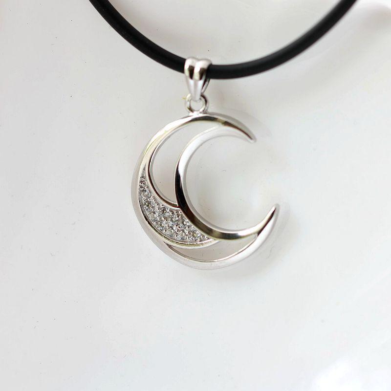 Genuine Sterling Silver Star & Moon Diamond Necklace Pendant Sterling Silver 925
Genuine Sterling Silver Star & Moon Diamond Necklace Pendant Sterling Silver 925