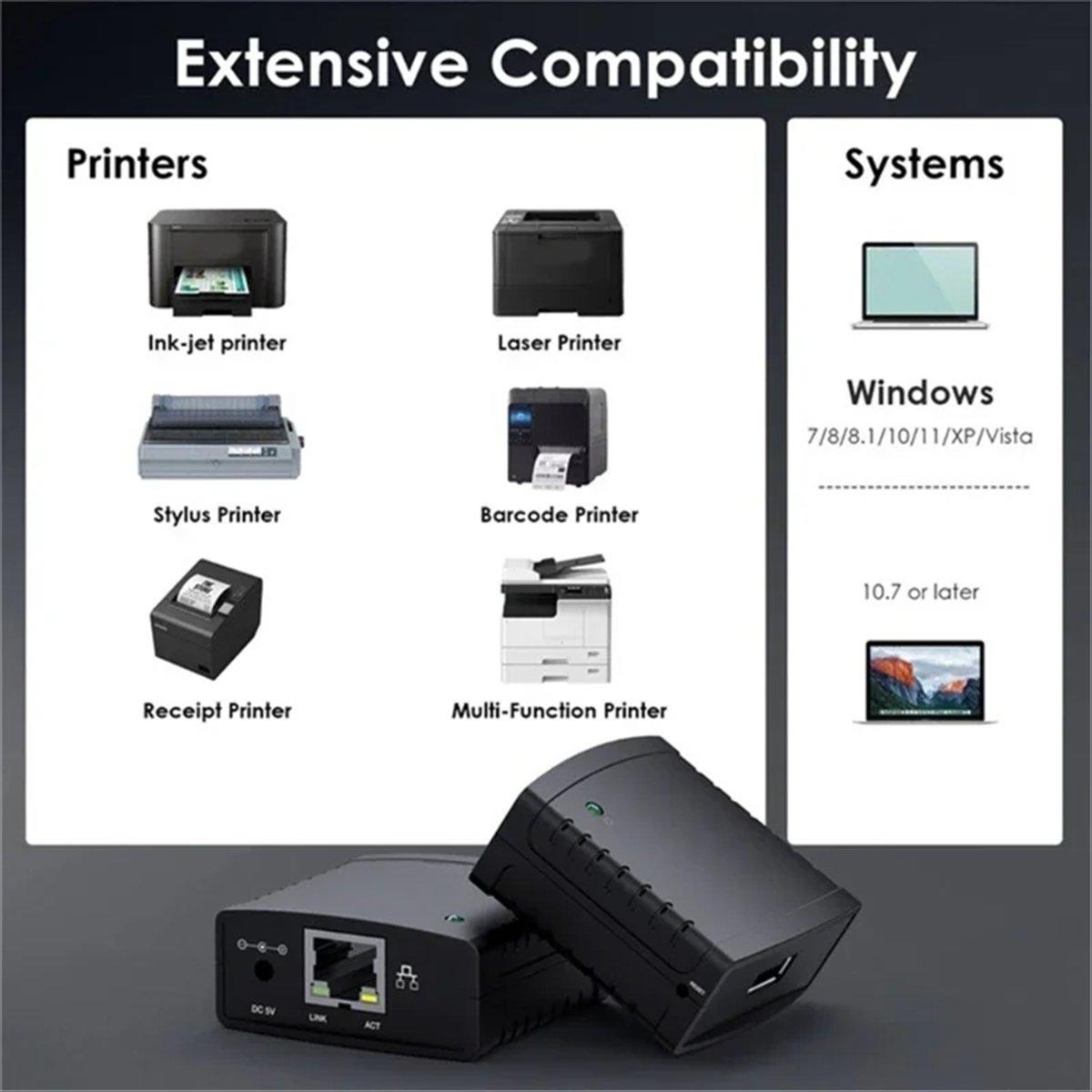 USB 2.0 LRP Print Server Share A LAN Ethernet Networking Printers Power Adapter USB HUB 100Mbps Print Server EU PLUG China Mainland
USB 2.0 LRP Print Server Share A LAN Ethernet Networking Printers Power Adapter USB HUB 100Mbps Print Server EU PLUG China Mainland