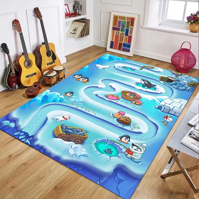 Polar Theme Pattern Carpet Mat Rug Home Decoration Penguin Bear Design Ice Blue Color Floor Decor Living Room Kids Room 40x60cm
Polar Theme Pattern Carpet Mat Rug Home Decoration Penguin Bear Design Ice Blue Color Floor Decor Living Room Kids Room 40x60cm