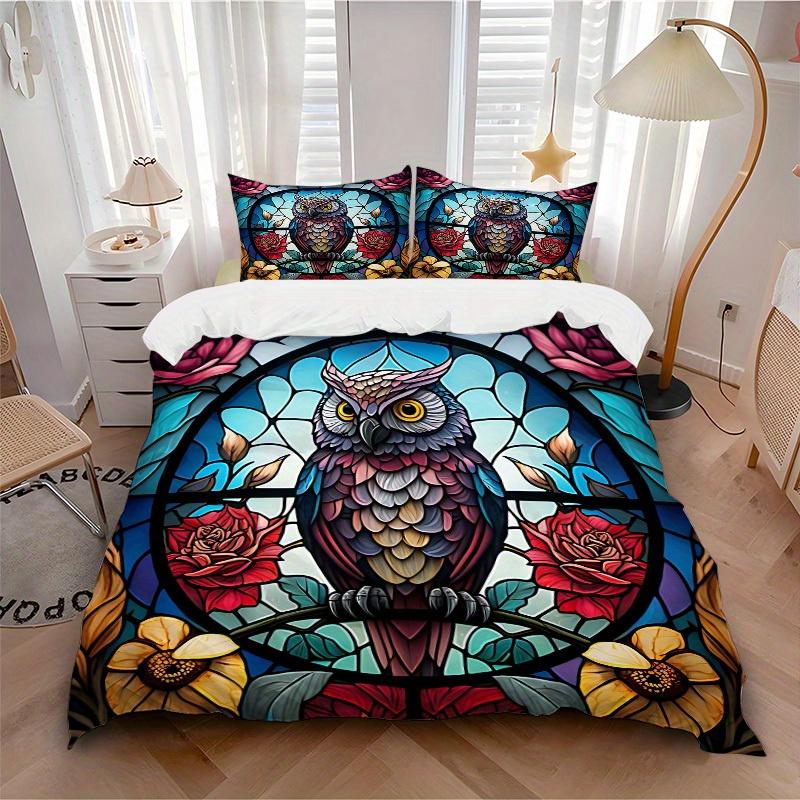3pcs Stained Glass Owl 1Cover + 2Pillowcases, PillowInserts NotIncluded, Machine Washable, All - Season Use, Suitable for Bedroom Guest Room64 135x200cm
3pcs Stained Glass Owl 1Cover + 2Pillowcases, PillowInserts NotIncluded, Machine Washable, All - Season Use, Suitable for Bedroom Guest Room64 135x200cm