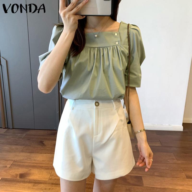 VONDA женская летняя однотонная блузка с круглым вырезом и короткими рукавами в стиле пэчворк на пуговицах
VONDA женская летняя однотонная блузка с круглым вырезом и короткими рукавами в стиле пэчворк на пуговицах