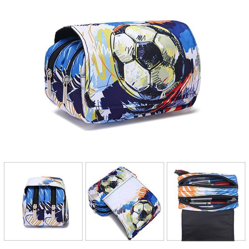 Football Full Print Flip Pencil Case Large Capacity Polyester Double Layer Pencil Case Stationery Storage Bag Cartoon All-over print pencil case
Football Full Print Flip Pencil Case Large Capacity Polyester Double Layer Pencil Case Stationery Storage Bag Cartoon All-over print pencil case