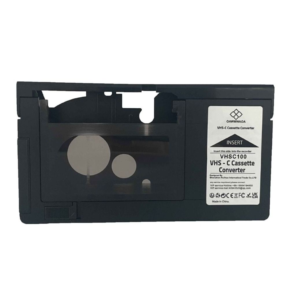 Batteries Not Included VHS-C Cassette Adapter VHS-C Tape Adapter Half-size Video Cassettes чорний
Batteries Not Included VHS-C Cassette Adapter VHS-C Tape Adapter Half-size Video Cassettes чорний