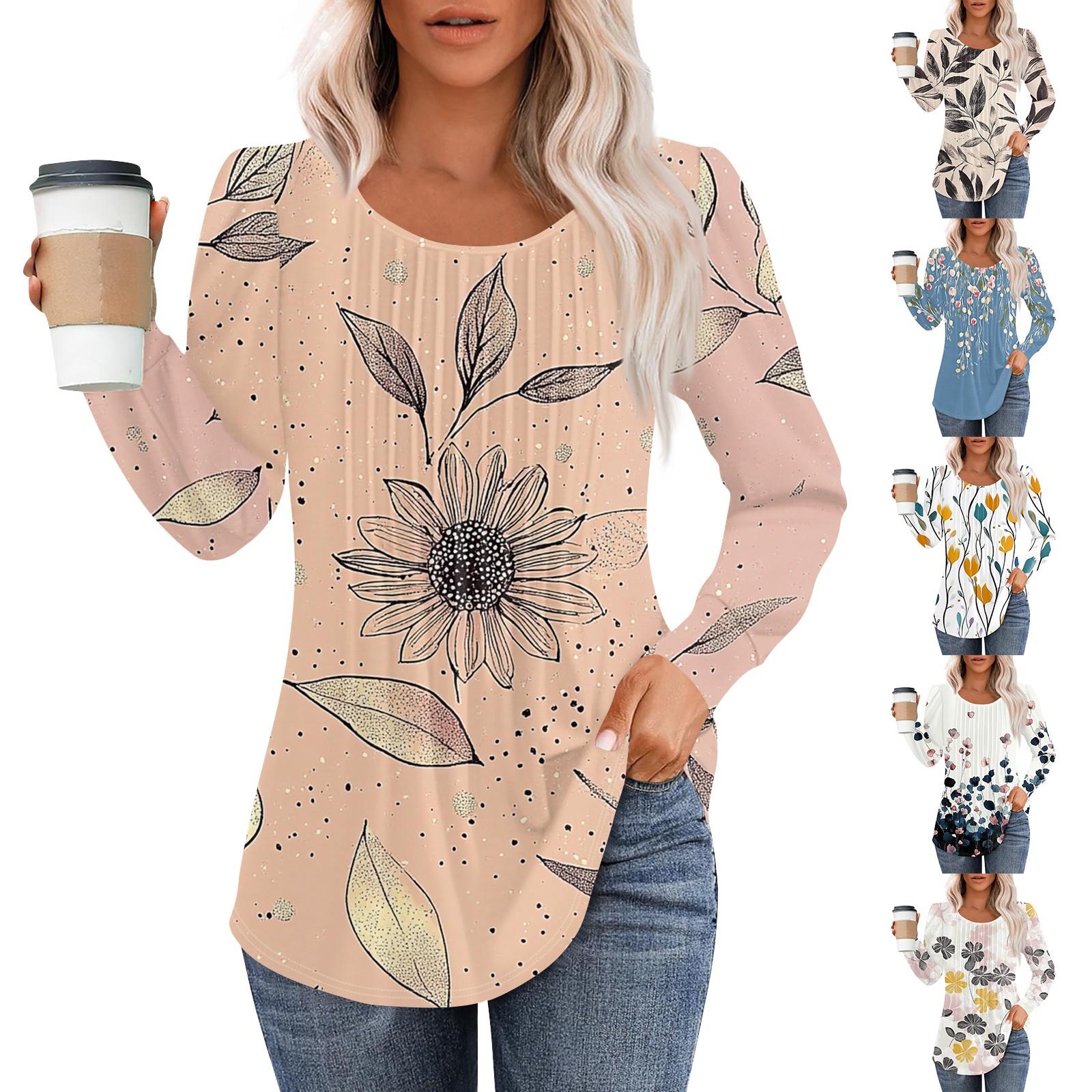 Women s Fashion Casual Pleated Round Neck Vintage Floral Print Long Sleeve T-Shirt Top XXL хакі
Women s Fashion Casual Pleated Round Neck Vintage Floral Print Long Sleeve T-Shirt Top XXL хакі
