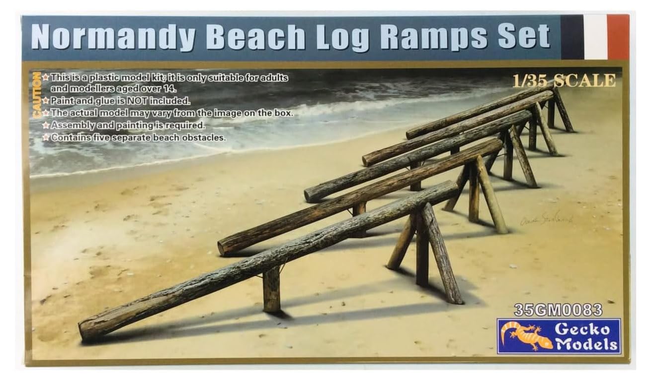 Gecko Model Normandy Beach Defense Log Lamp Set of 5 Plastic Model GEC35GM0083 Molded Color 1/35
Gecko Model Normandy Beach Defense Log Lamp Set of 5 Plastic Model GEC35GM0083 Molded Color 1/35