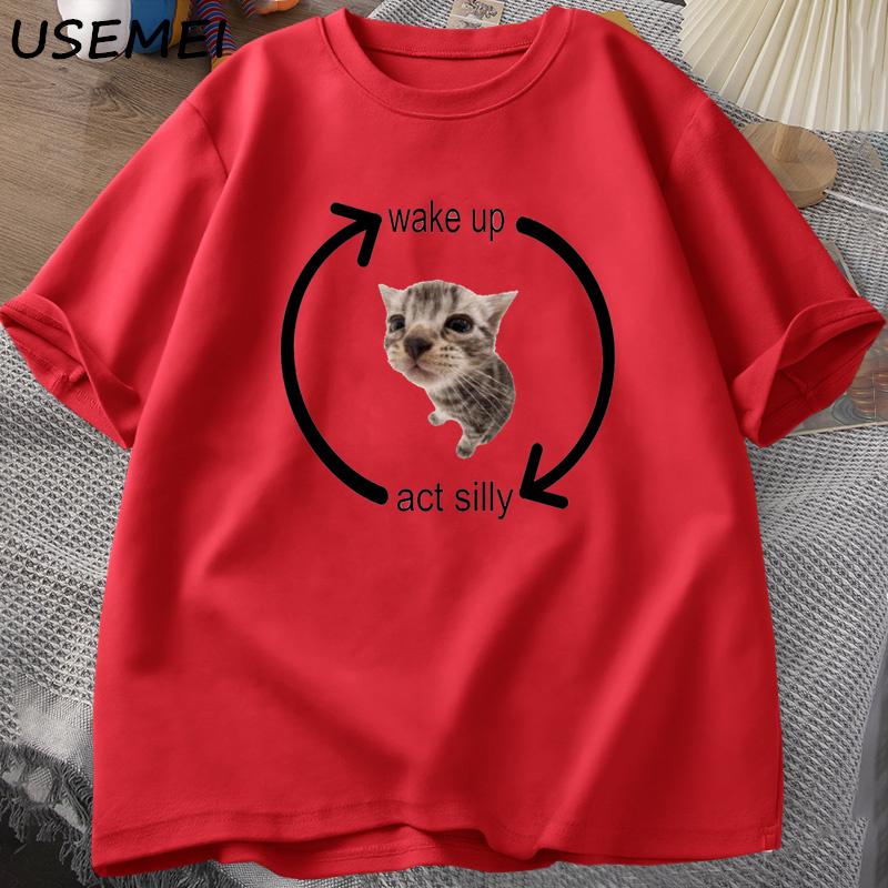 Wake Up Act Silly Cat T Shirt Unisex Women Casual Unisexs Tshirt Unisex Clothes Cotton Short Sleeve Funny Oversized Streetwear Tshirt S
Wake Up Act Silly Cat T Shirt Unisex Women Casual Unisexs Tshirt Unisex Clothes Cotton Short Sleeve Funny Oversized Streetwear Tshirt S